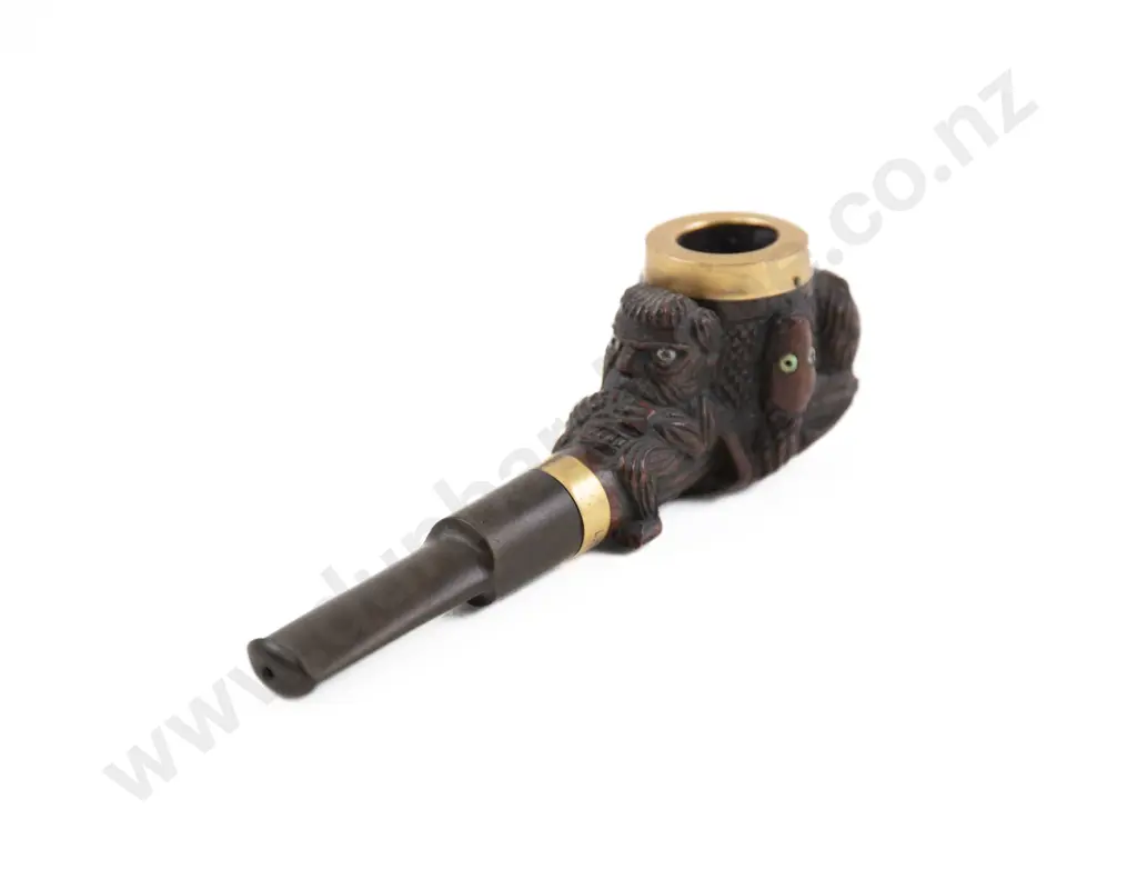 A Carved Wood Tobacco Pipe By Thomas Heberley (1876 - 1937) Image 1++