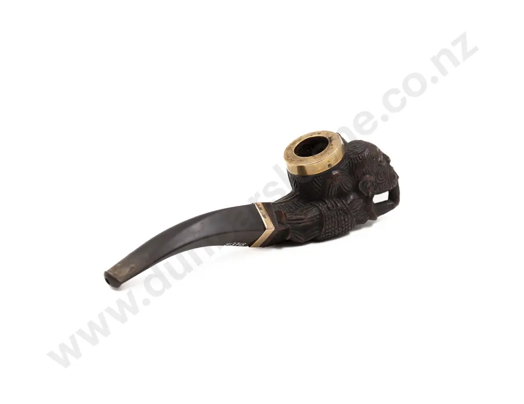 A Carved Wood Tobacco Pipe By Thomas Heberley (1876 - 1937) Image 1++