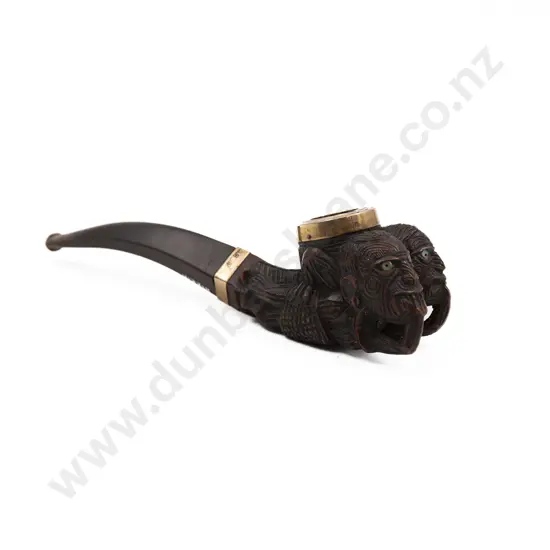 A Carved Wood Tobacco Pipe By Thomas Heberley (1876 - 1937)