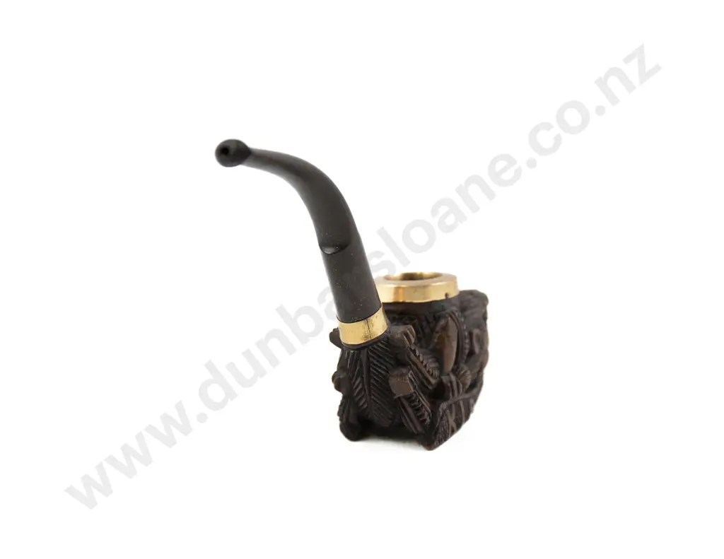 A Carved Wood Tobacco Pipe By Thomas Heberley (1876 - 1937) Image 1++