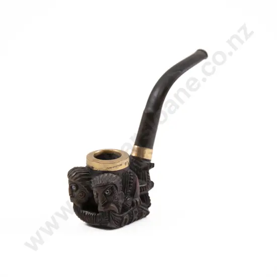 A Carved Wood Tobacco Pipe By Thomas Heberley (1876 - 1937)