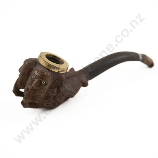 A Carved Wood Tobacco Pipe By Thomas Heberley (1876 - 1937)