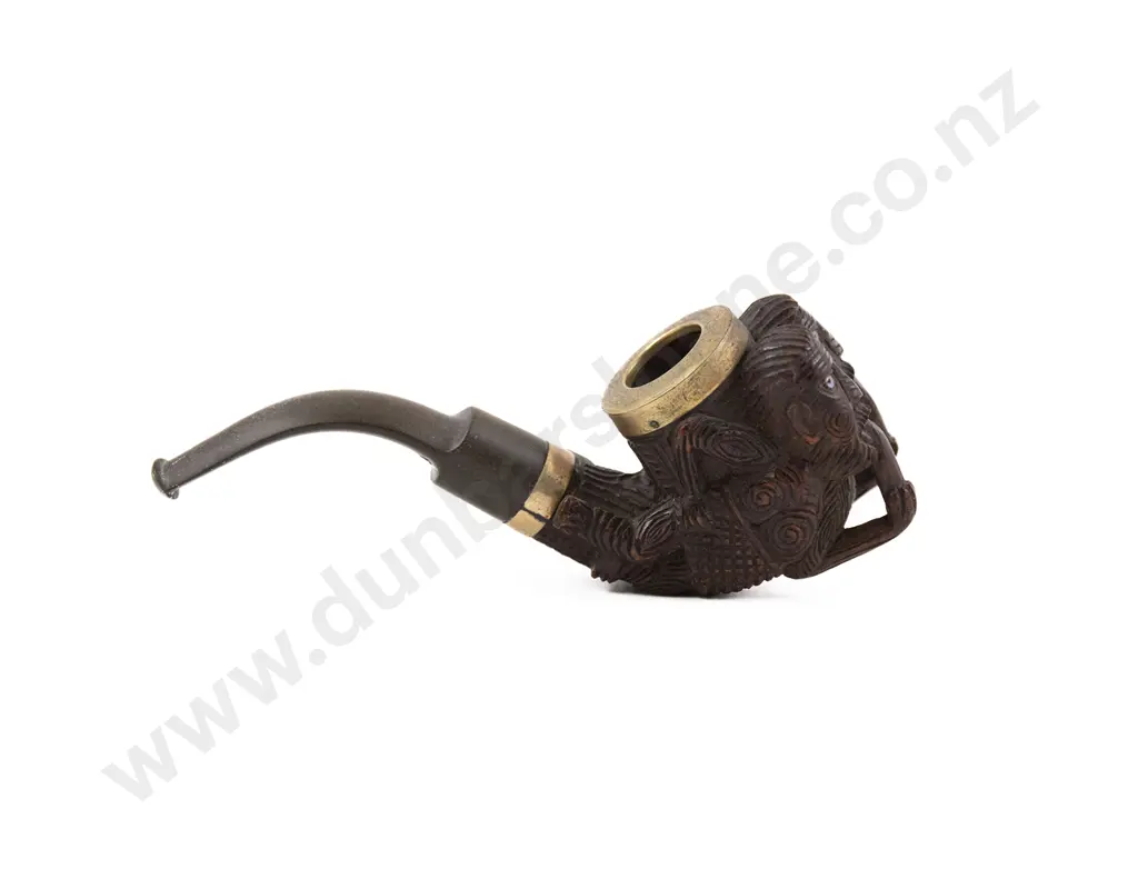 A Carved Wood Tobacco Pipe By Thomas Heberley (1876 - 1937) Image 1++