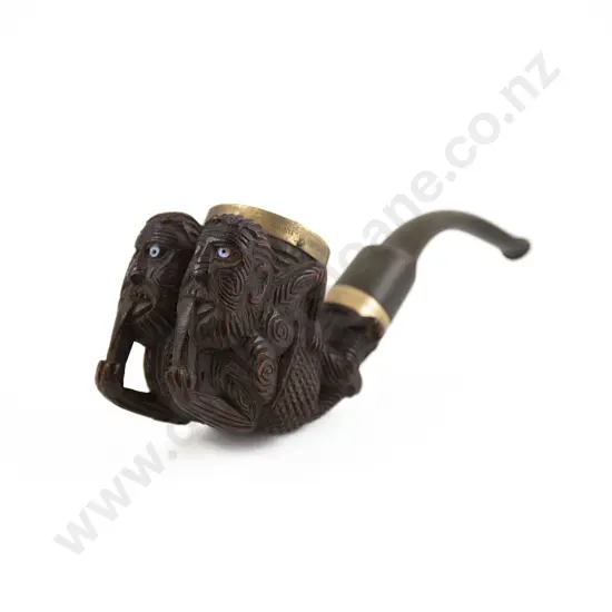 A Carved Wood Tobacco Pipe By Thomas Heberley (1876 - 1937)