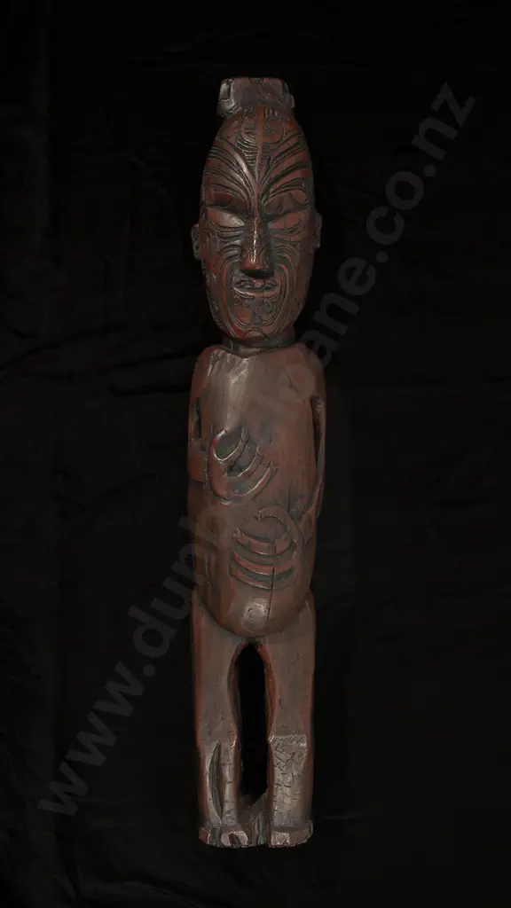 An Impressive 19th Century Poutokomanawa Figure Image 1++