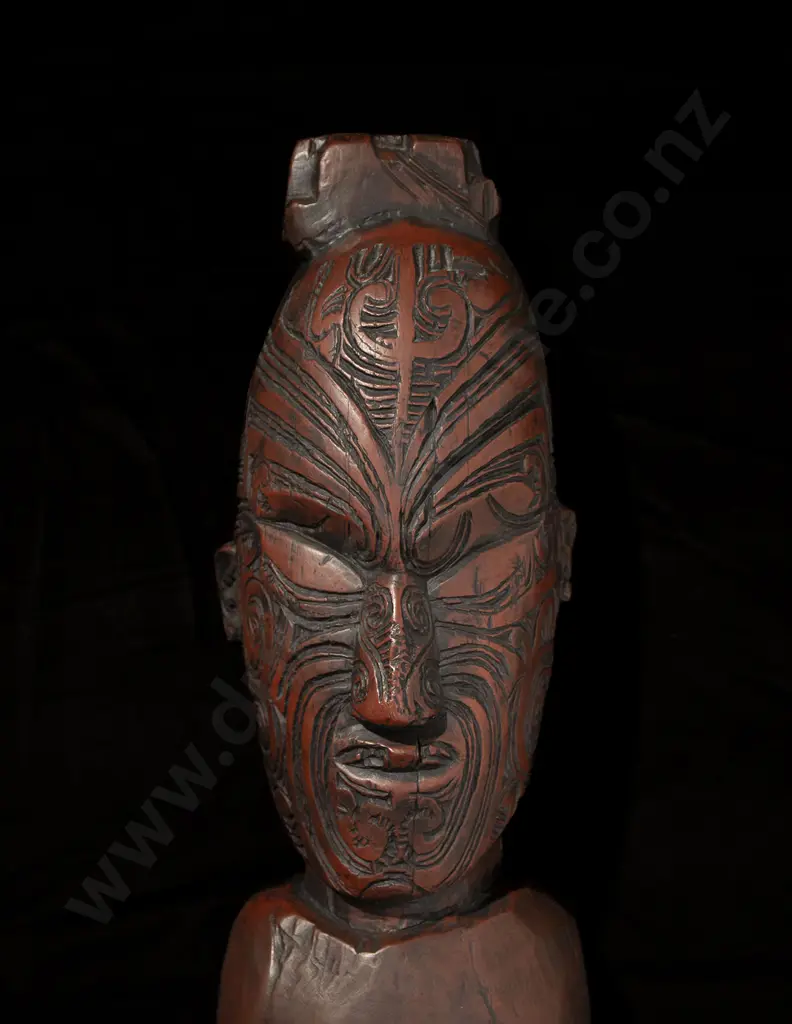 An Impressive 19th Century Poutokomanawa Figure Image 1++