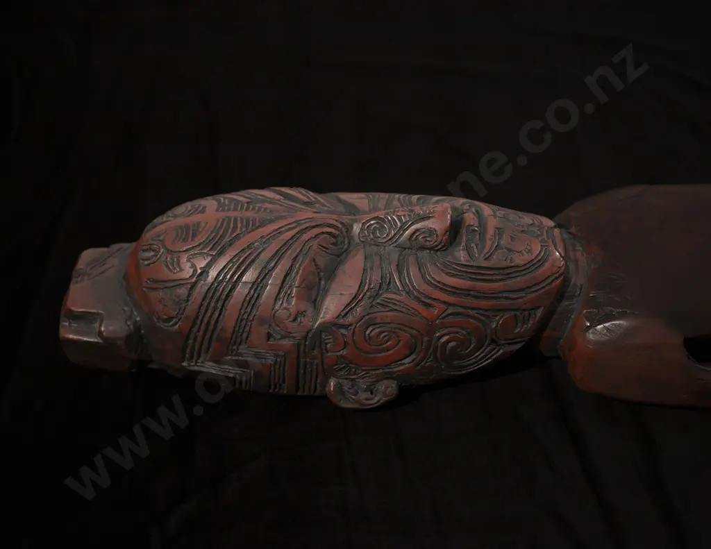 An Impressive 19th Century Poutokomanawa Figure Image 1++