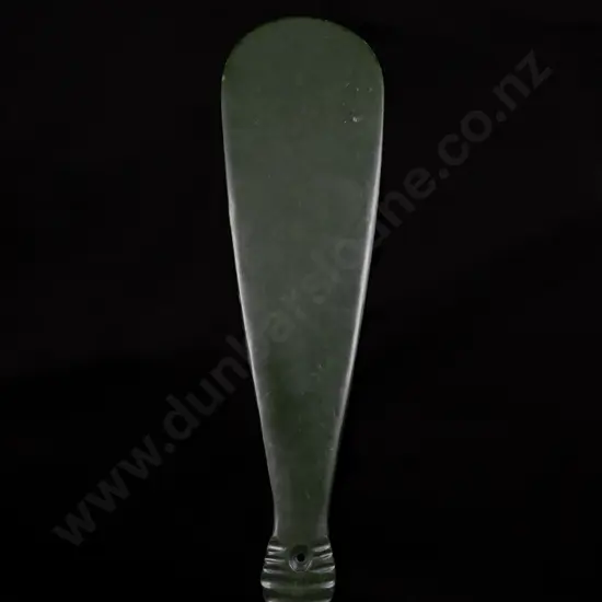 A Large Finely Carved Early 19th Century Mere Pounamu
