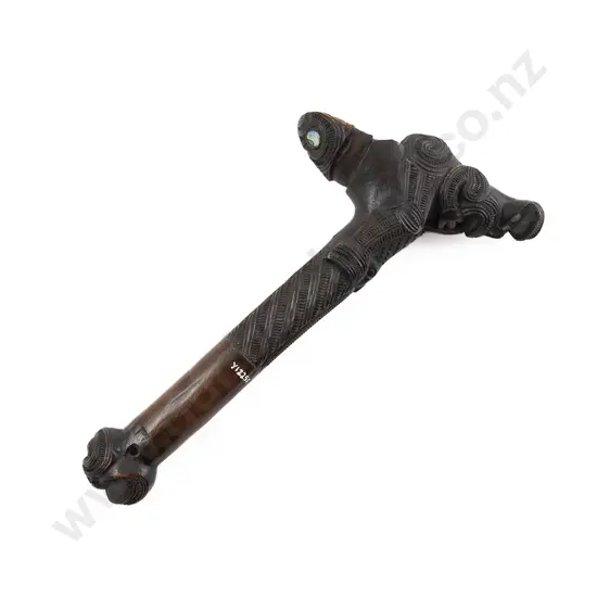 Toki Poutangata (Hafted ceremonial adze blade)