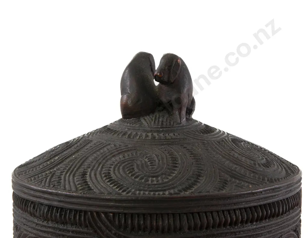 A Late 19th Century Lidded Urn Attributed To Piwiki Horohau (Ngati Raukawa) Image 1++