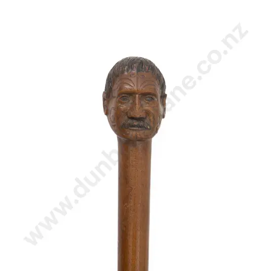 A 19th Century King Tawhaio Bust Tokotoko