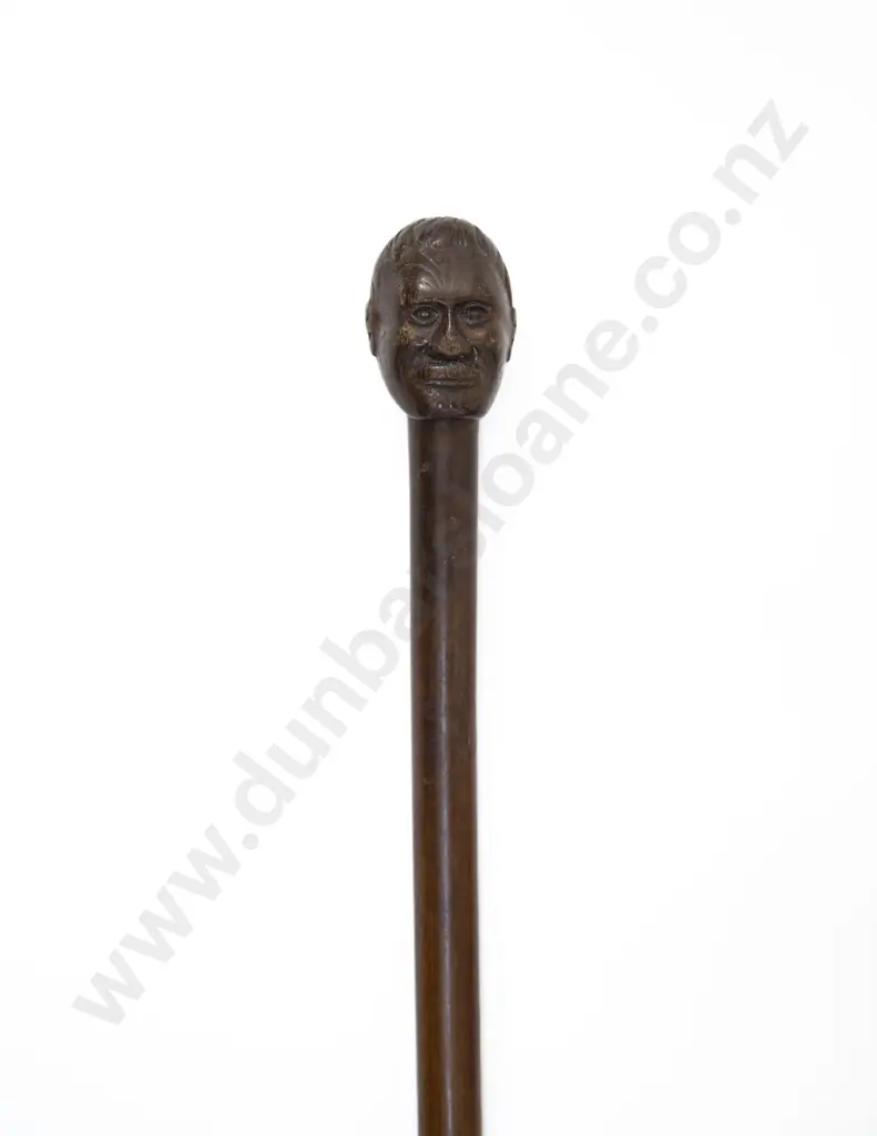 A 19th Century King Tawhaio Bust Tokotoko Image 1++