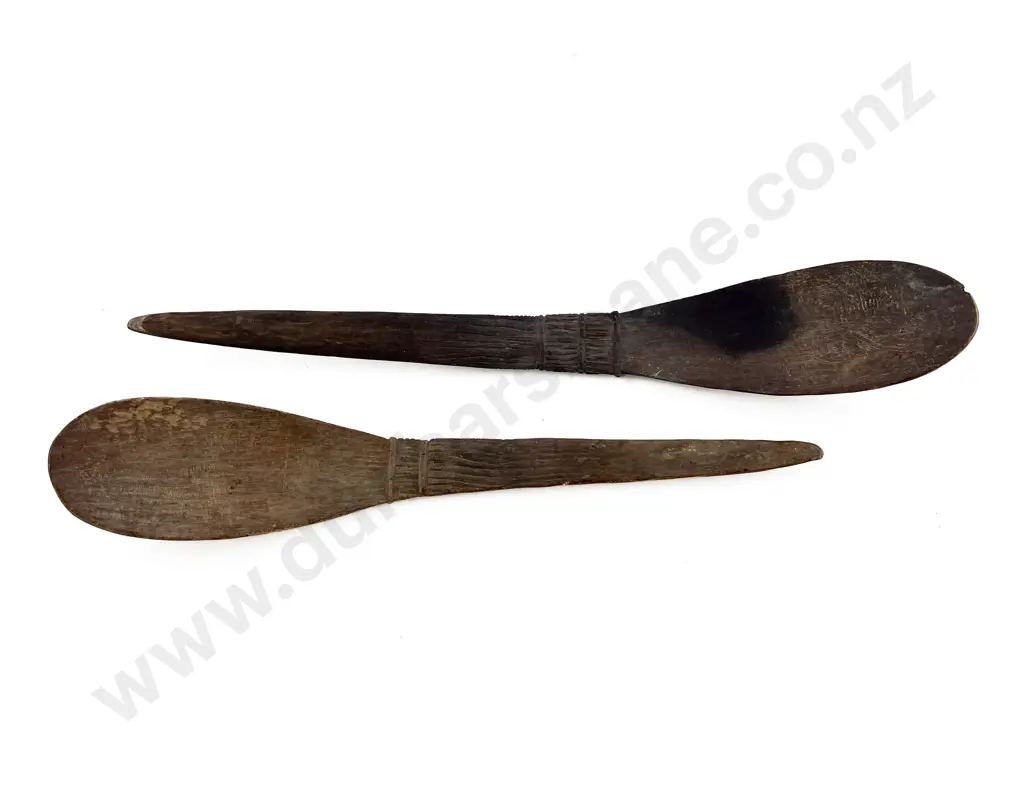 Two Old Ramu River Spoons From Papua New Guinea Image 1++