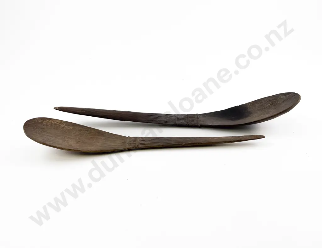 Two Old Ramu River Spoons From Papua New Guinea Image 1++