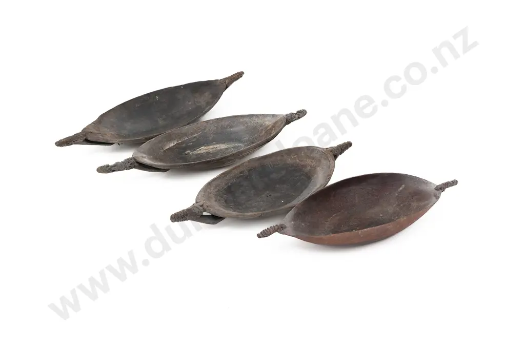 Four Elliptical Ramu River Food Bowls Image 1++