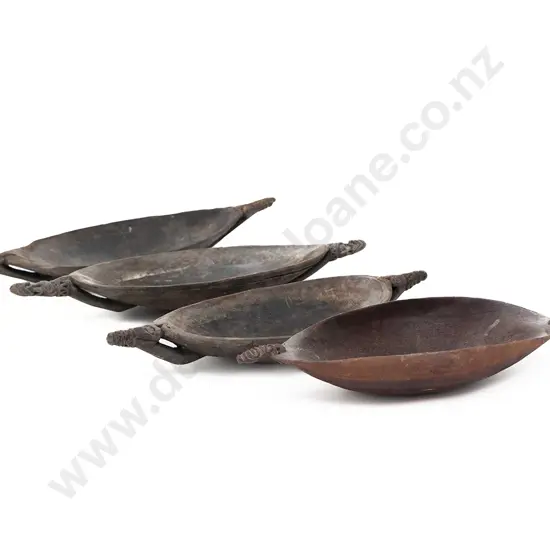Four Elliptical Ramu River Food Bowls