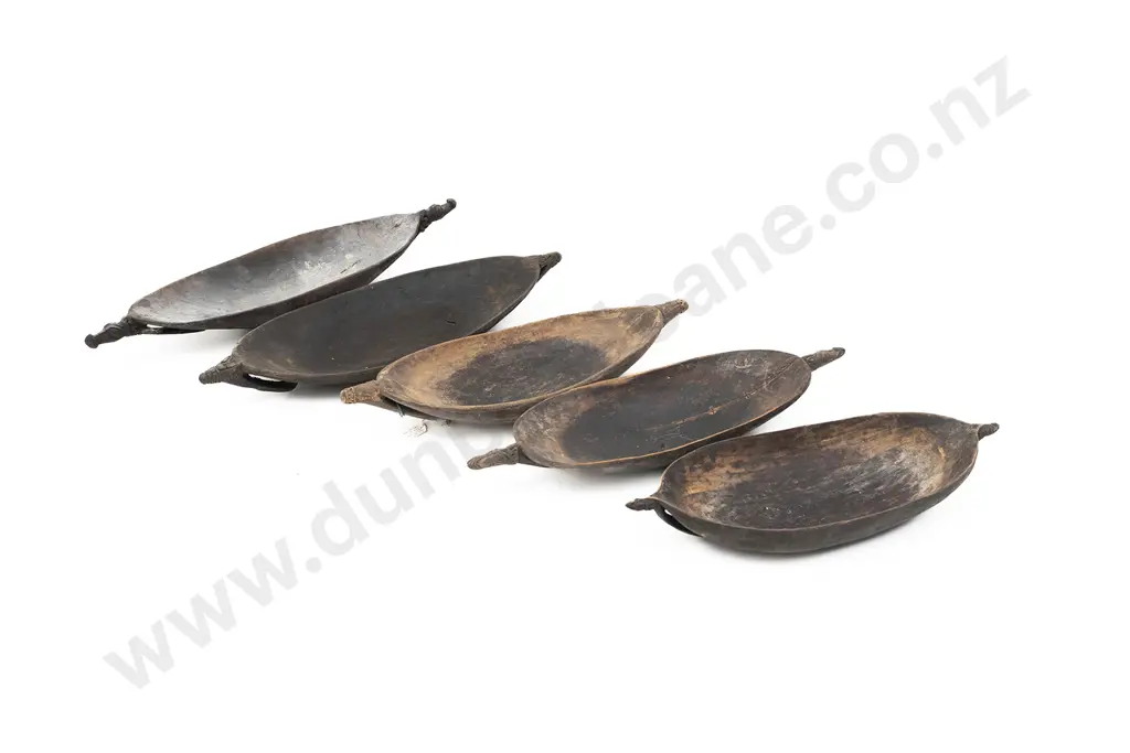 Five Elliptical Ramu River Food Bowls Image 1++