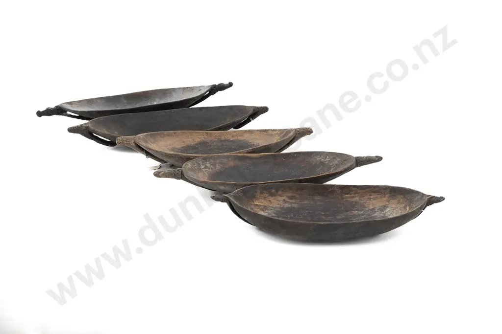 Five Elliptical Ramu River Food Bowls Image 1++