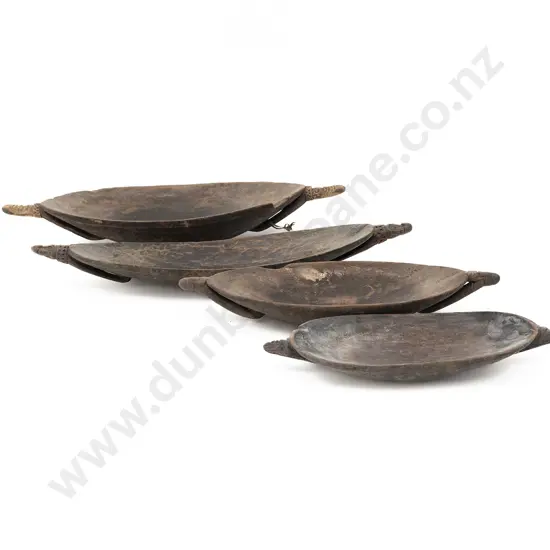 Four Elliptical Ramu River Food Bowls