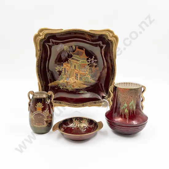 Four Pieces of Carlton Ware Rouge Royale