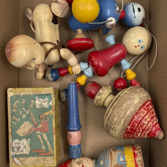 Small Box of Assorted Vintage Toys