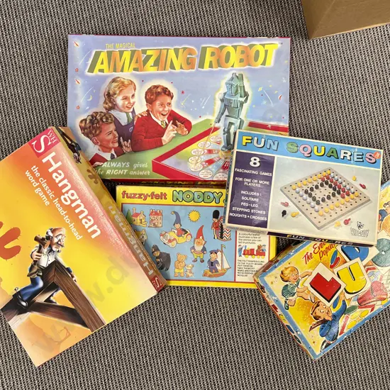 Box of Assorted Puzzles and Games etc