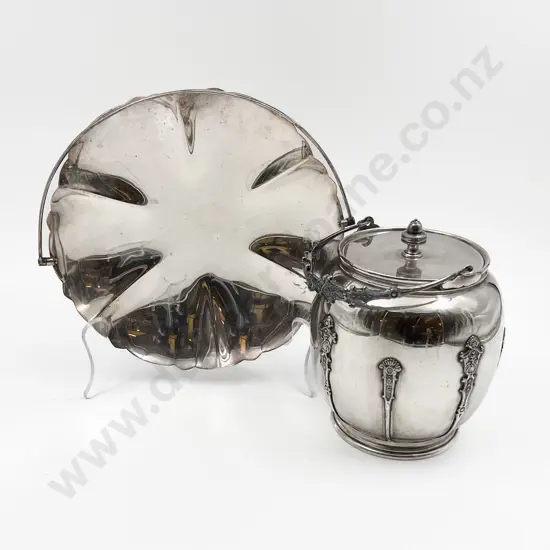 S/P Biscuit Barrel and Tray