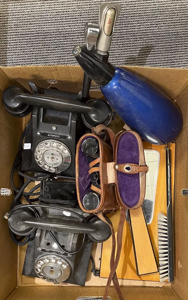 Box of Assorted Vintage Including Dial Telephones etc Image 1++