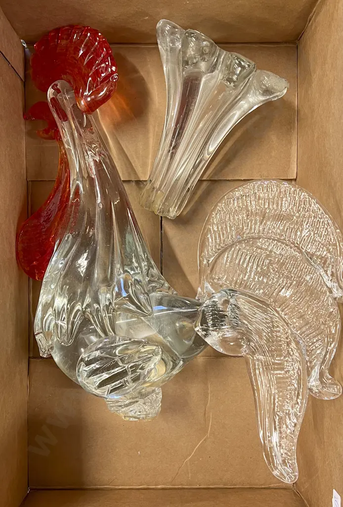 Art Glass Rooster (Faults) Image 1++