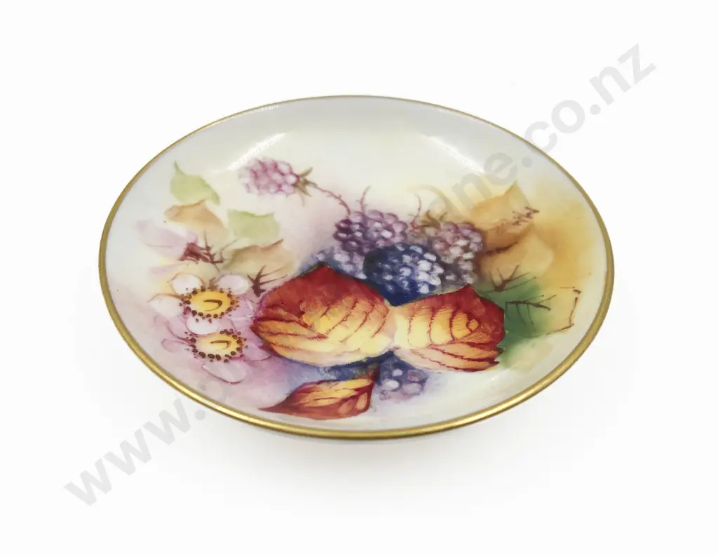 Small Royal Worcester Hand Painted Pin Dish Image 1++