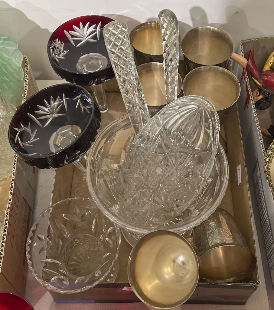 Box of Assorted Including Crystal and Glassware etc Image 1++