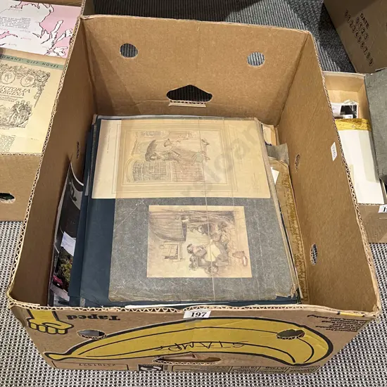 Box of Assorted Vintage Bookplates etc