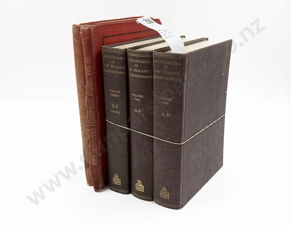 Three Encyclopaedia of NZ Volumes with Piano-Forte Works etc Image 1++