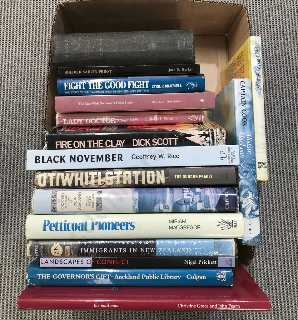 Box of Assorted Books Including NZ Reference Image 1++
