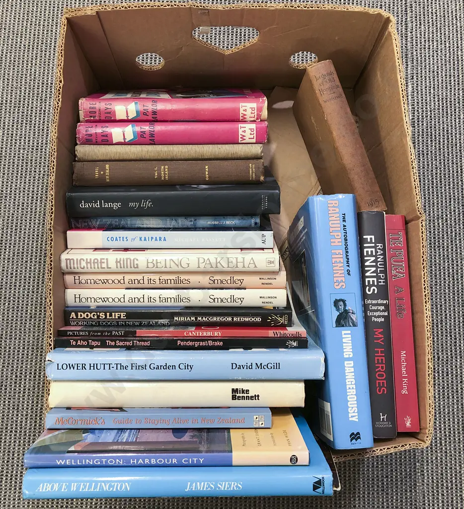 Box of Assorted Books Including NZ References Image 1++