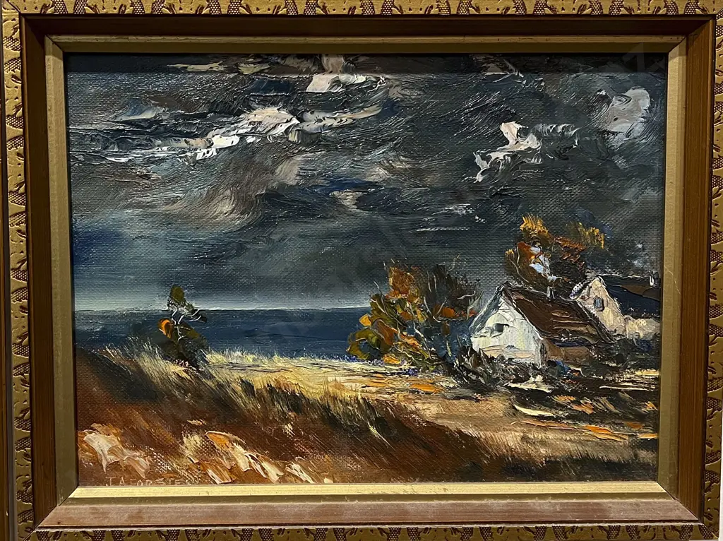 J. A. Forster - Stormy Sky - Oil on Board Image 1++