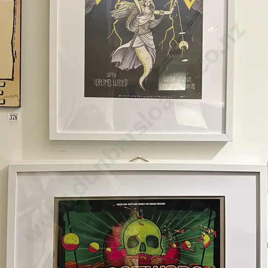 Three Framed Modern Rock Posters Including Beast Wars