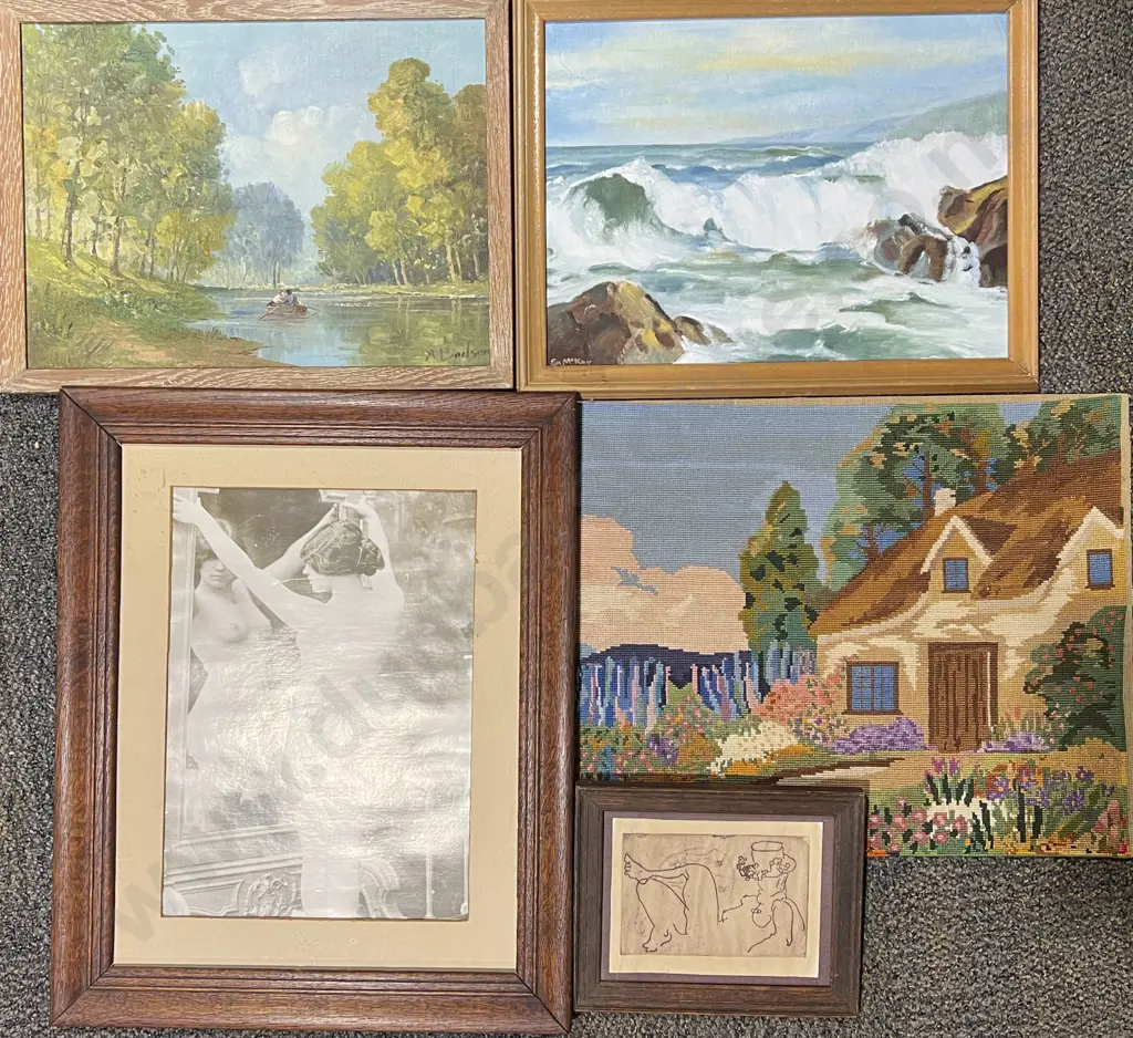 Four Assorted Framed Works Image 1++