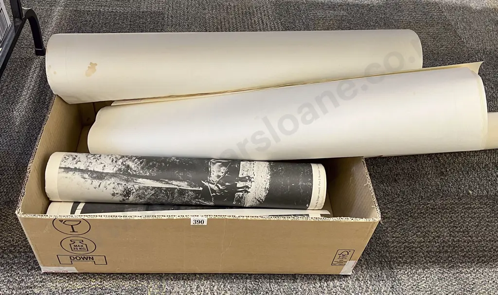 Box of Assorted Including Maps and Reproduction Newspaper Posters etc Image 1++