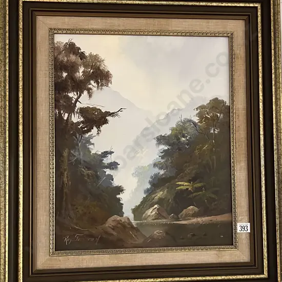 Roy Sefton - River Landscape - Oil on Board