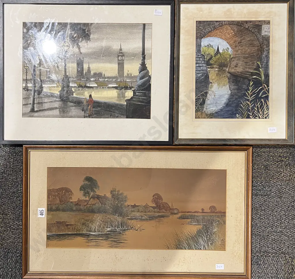 Three Assorted Framed Works Image 1++