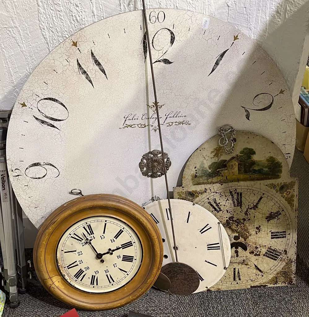 Quantity of Assorted Clock Faces and Assorted Parts Image 1++