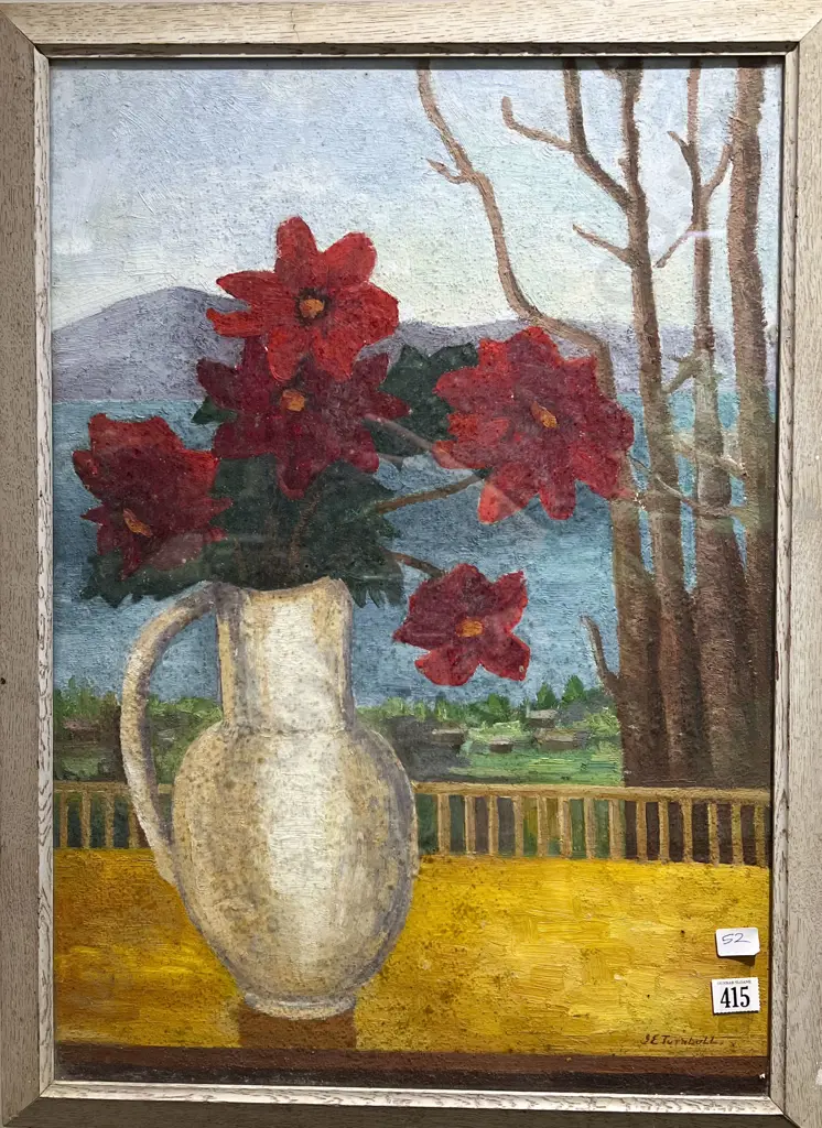 J.E. Turnball - Floral Still Life - Oil Image 1++