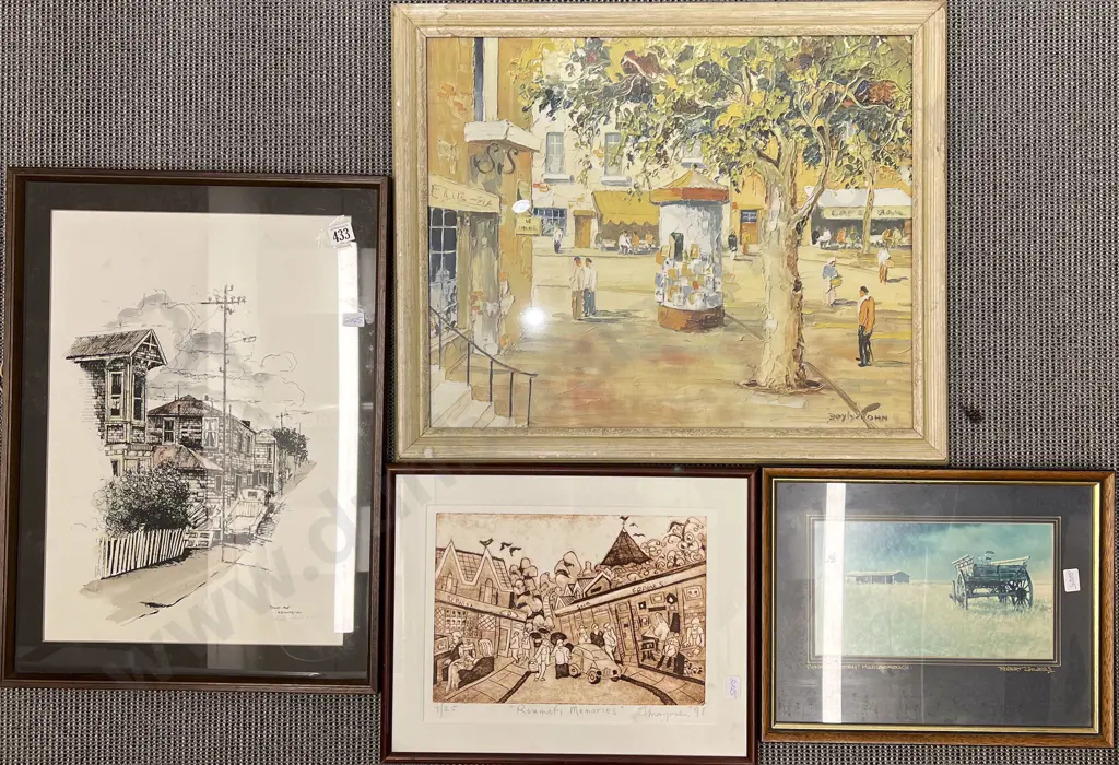 Four Assorted Framed Prints Including Robert Chilvers Image 1++