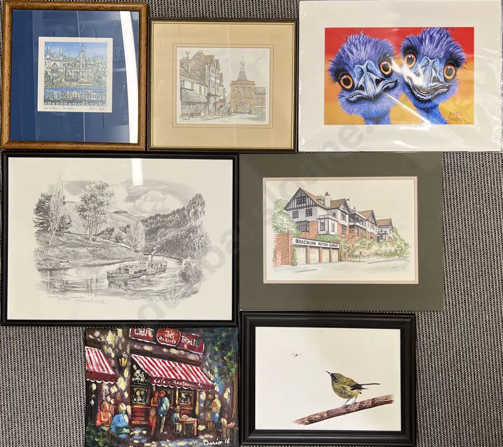 Box of Assorted Prints and Originals Image 1++