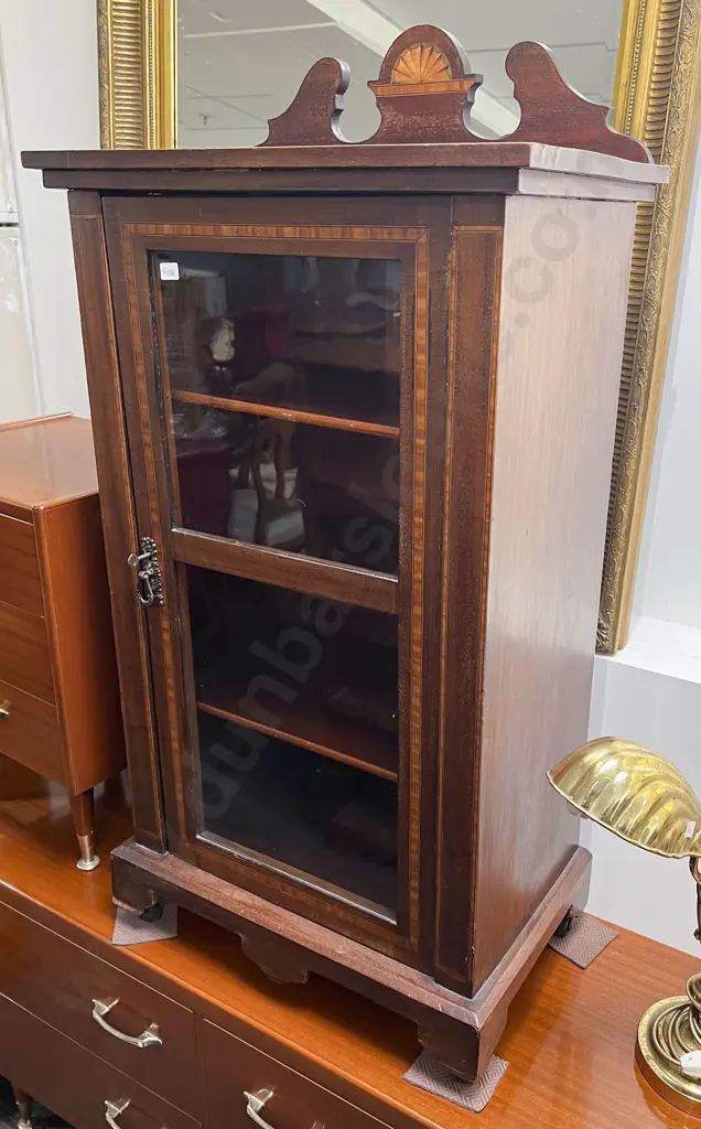 Sheraton Revival Glazed Music Cabinet Image 1++