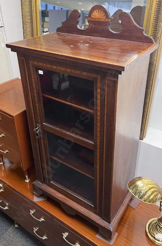 Sheraton Revival Glazed Music Cabinet Image 1++