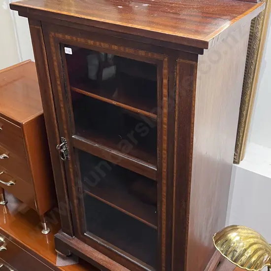 Sheraton Revival Glazed Music Cabinet