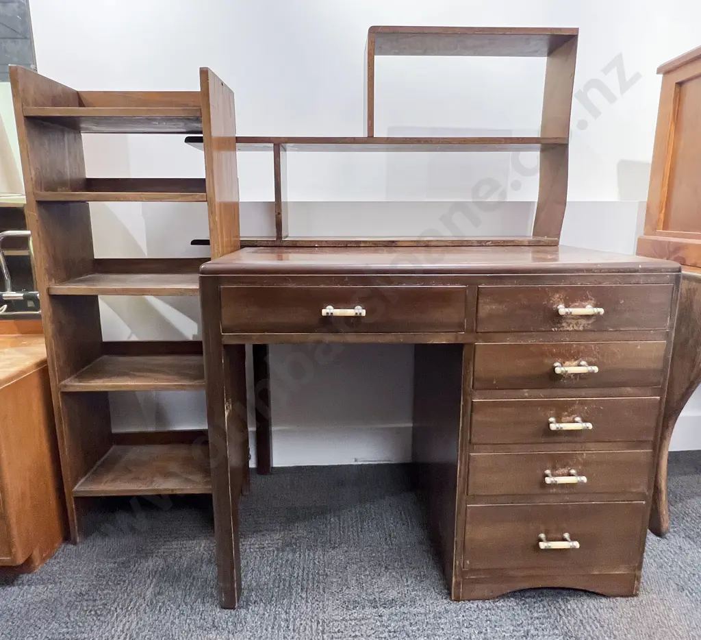 Small Desk Together with Two Assorted Bookshelves Image 1++