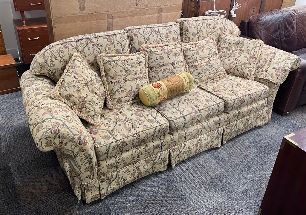 Upholstered Three Seater Sofa Image 1++